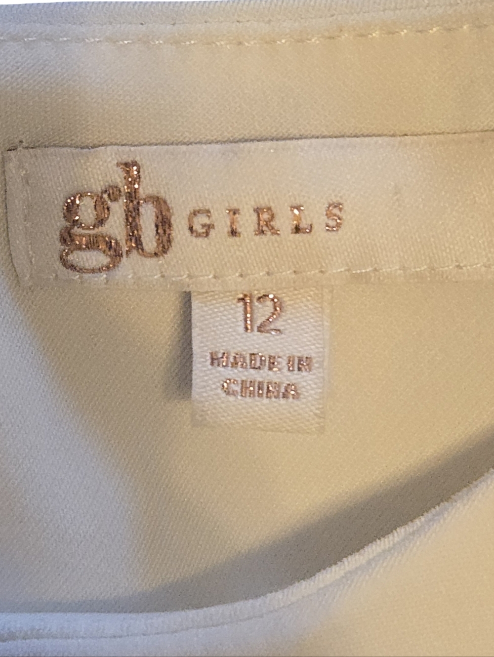 Elegant White High-Low Floral Embroidered Dress Girls Size 12 - Picture 2 of 8